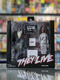 NECA They Live Retro Clothed Alien 8 inch Action Figure 2 Pack