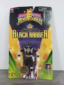 NEW VTG 1995 Mighty Morphin Power Rangers SPECIAL EDITION BLACK RANGER BANDAI