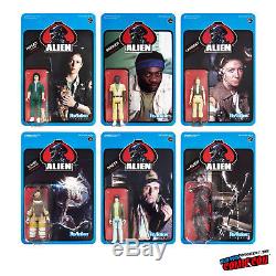 NYCC 2018 exclusive ALIEN Series 3 SET BLUE CARDS ReAction Figure SUPER7 Aliens
