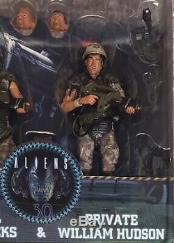 Neca Aliens Dwayne Hicks, William Hudson, & 30th Anniversay Uscm Arsenal Set-new