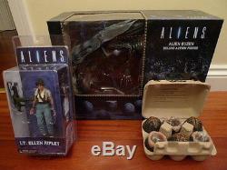 Neca Aliens Xenomorph Alien Queen Deluxe, Series 5 Ripley Figure & Egg Set BNIB