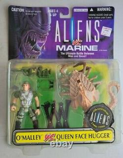New Aliens O'malley Vs Queen Face Hugger Action Figures Kenner! C3
