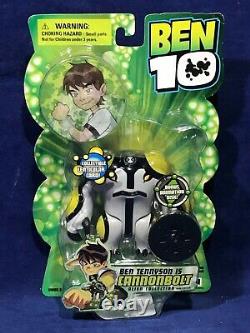 New CANNONBOLT Ben 10 4 Figure 2006 SERIES 1 with Disk LENTICULAR CARD #27215