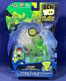 New GOOP 4 Ben 10 ALIEN FORCE Action Figure 2009 MINI Bandai #27454 Clear Green