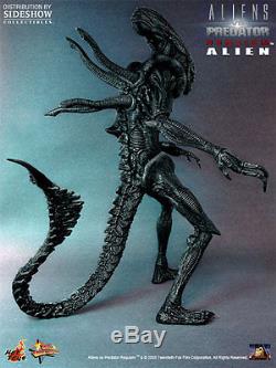 New Hot Toys Sideshow Aliens vs Predator Requiem alien w facehugger damaged box
