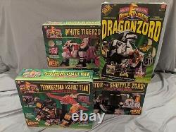 Power Rangers LOT Tor White Tigerzord Green Dragon Assault Team Pink Alien