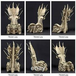 Predator Clan Leader Alien Bone Throne Action Figures PVC Diorama Element Gift