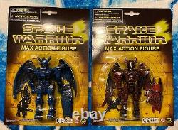 RARE FIGURE SEEKERS! Space Warrior Max Winged Robot Figures MOSC Very Rare