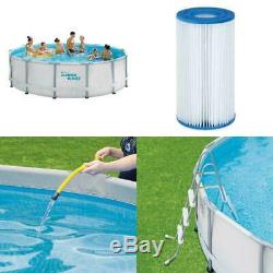 SUMMER WAVES ELITE 14'x42 PREMIUM FRAME POOL WITH FILTER PUMP SYSTEM