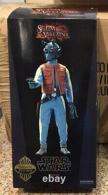 Sideshow Exclusive Star Wars GREEDO withWanted Poster 1/6 Figure LTD ED /400 VHTF