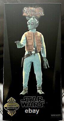 Sideshow Exclusive Star Wars GREEDO withWanted Poster 1/6 Figure LTD ED /400 VHTF