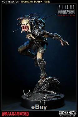 Sideshow collectibles 13 legendary scale wolf predator / alien statue RARE