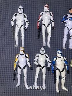 Star Wars Black Series 6 Clone Trooper Blue Red Yellow Green Action Figure Lot9