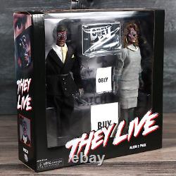 They Live Alien 2 Pack Clothed 8-Inch Scale Action Figure 2 pack Set NECA Sealed