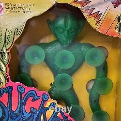 VTG 1978 Mattel SUCKERMAN Green Monster Alien Figure Suction Cups Original Box