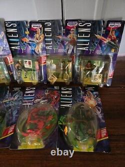 Vintage 1992 LOT of Aliens and Space Marines / 9 Carded figures/ Kenner