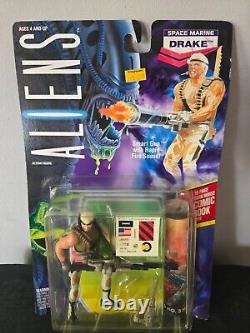 Vintage 1992 LOT of Aliens and Space Marines / 9 Carded figures/ Kenner