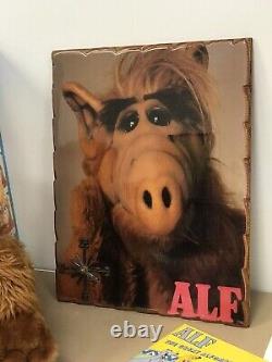 Vintage ALF Lot 1987 Coleco Alf Talking Storytelling Animated withCassette & Clock