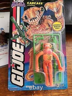 Vintage G. I. Joe 1994 Star Brigade CARCASS Alien HASBRO Carded Cobra