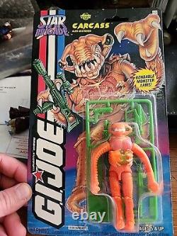 Vintage G. I. Joe 1994 Star Brigade CARCASS Alien HASBRO Carded Cobra