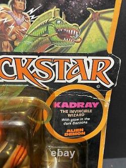 Vintage Galoob 1983 Blackstar Kadray With Alien Demon (Still Works)(Damaged Box)