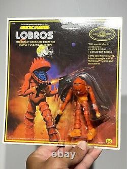 Vintage Mego Micronauts 1979 Alien Lobros Loose with Cut Bubble And Card-back NM