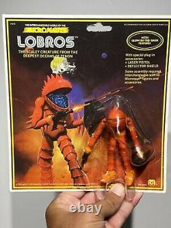 Vintage Mego Micronauts 1979 Alien Lobros Loose with Cut Bubble And Card-back NM