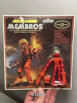 Vintage Mego Micronauts 1979 Alien Membros Green Brain Mint On Card MOC Beauty