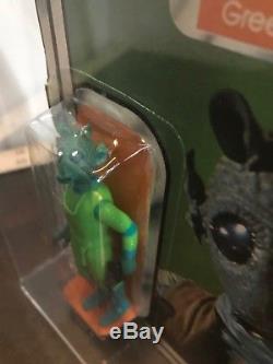 Vintage Star Wars 1978 Kenner Greedo 21 Back A AFA 80 (80,80,90) Cantina Alien